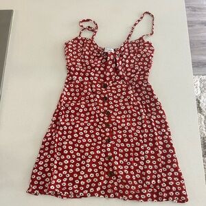 Faithfull The Brand Red Floral Sundress XS